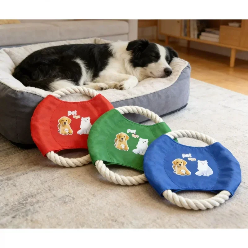 لعبة فريسبي للكلاب من حبل القط - مراجعة Flying Disc Dog Training Toy وسعره