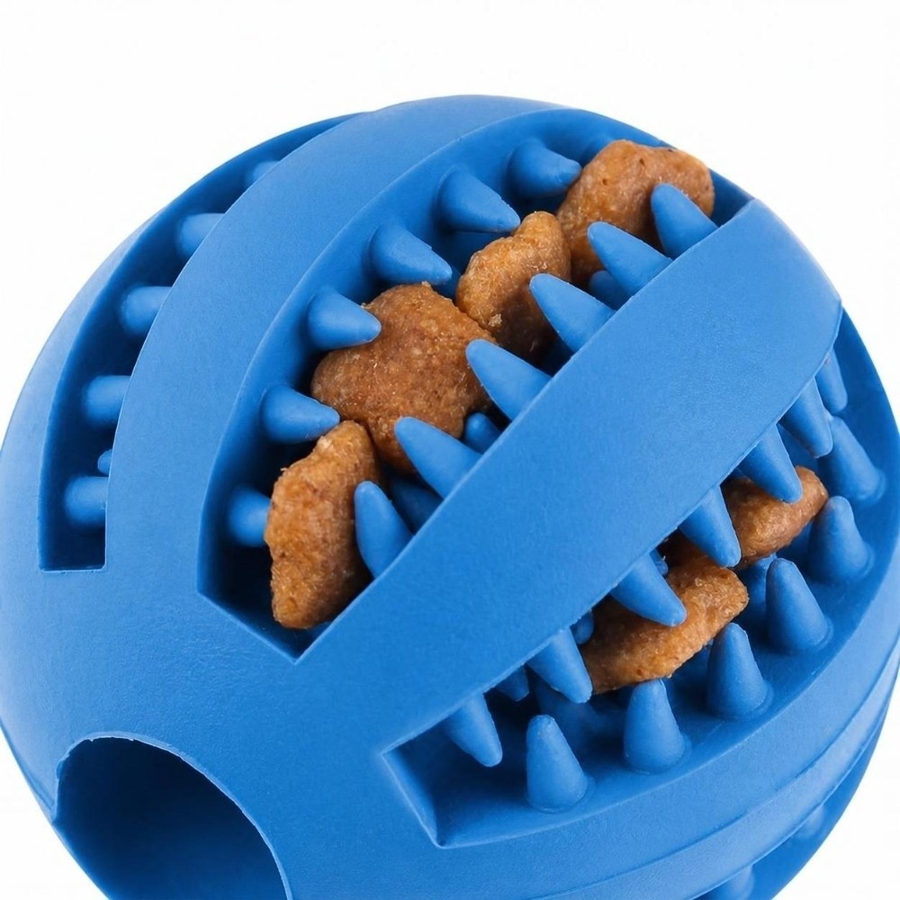 كرة مطاطية للكلاب للمضغ بألوان - مراجعة Rubber Treat Dispensing Dog Toy وسعره