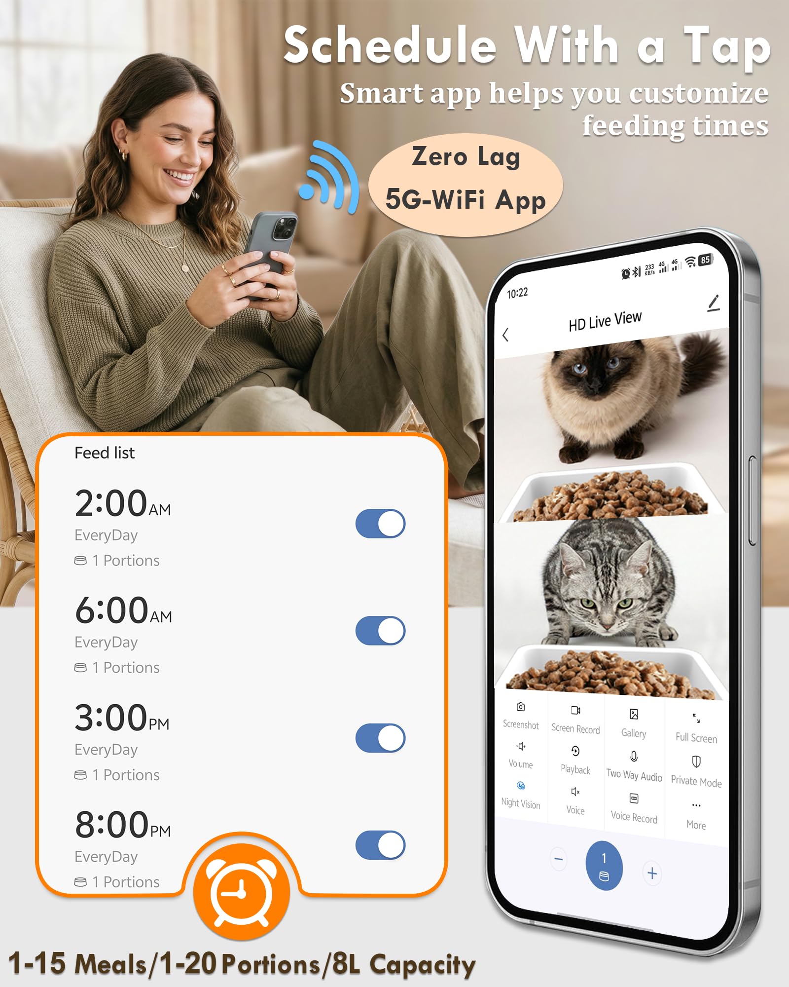 موزع طعام أوتوماتيكي ذكي للحيو - مراجعة Pet Feeders وسعره